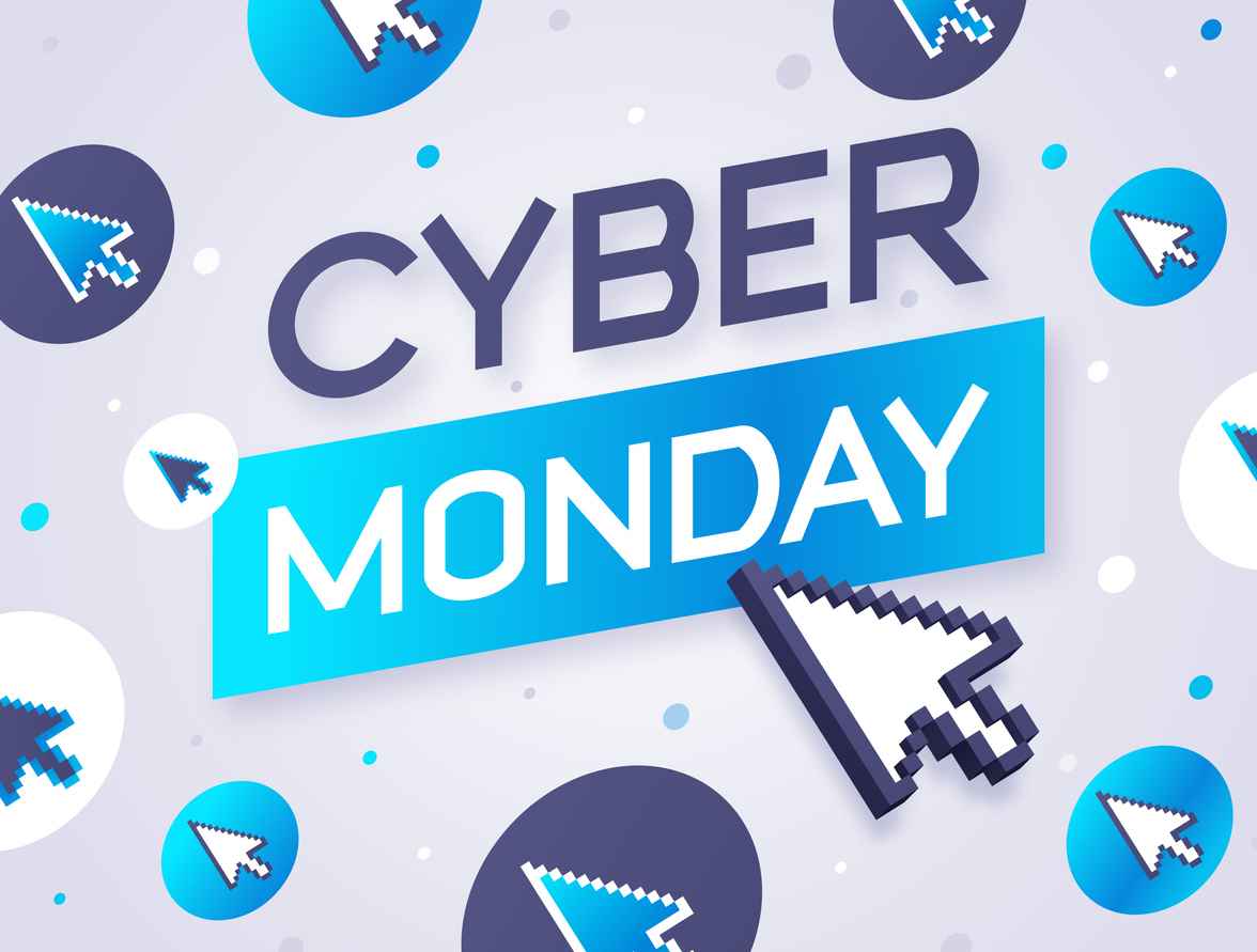 Cyber Monday Cursor Background Message